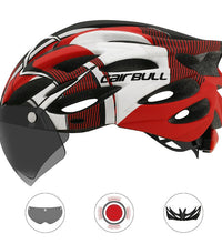 Lightweight Safety Helmet with Taillight and Removable Lens for Cycling