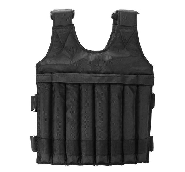 Adjustable Steel Plate Weighted Vest - 20/50kg, Shock Absorbing

