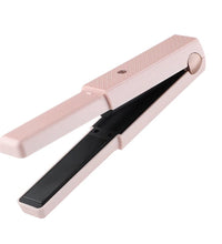 USB Mini Wireless Hair Straightener pink