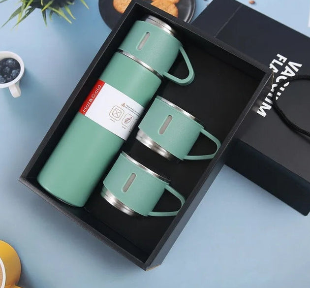 Stainless Steel Thermos Set green