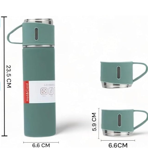 Stainless Steel Thermos Set green