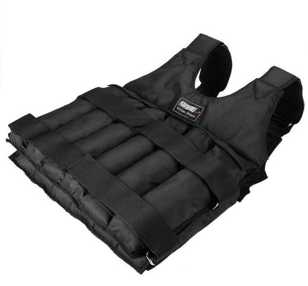 Adjustable Steel Plate Weighted Vest - 20/50kg, Shock Absorbing

