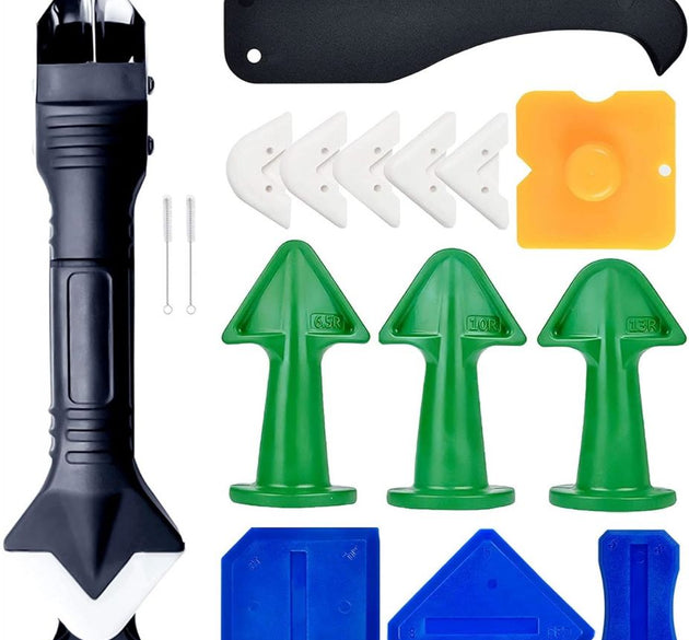 3-in-1 Silicone Caulking Tool Set for Seam Repair, Scraping, and Smoothing